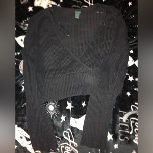 Size XLarge wild fable ribbed cross v neck crop top